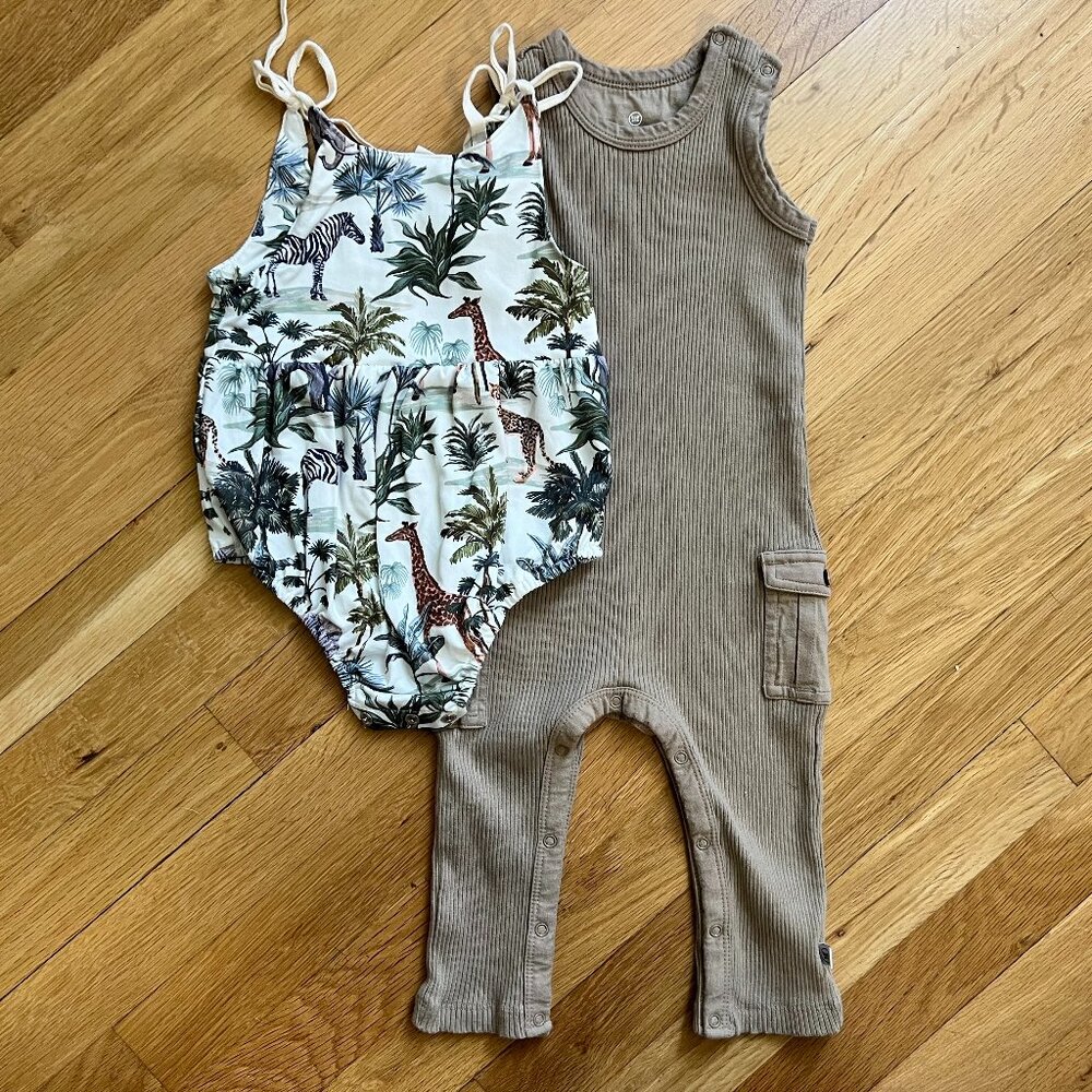 Honest Baby Infant Toddler Safari Bodysuit Jumper Onesie Organic Cotton 12 Month